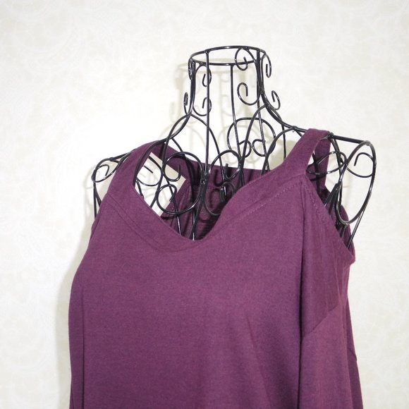 RD STYLE Red Cold Shoulder Long Sleeve Top - Picture 8 of 13